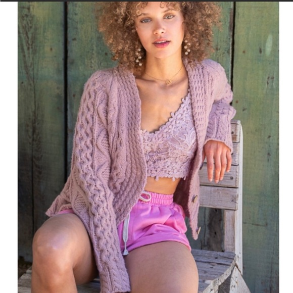 POL Cable Knit Cardigan Sweater - Picture 3 of 5